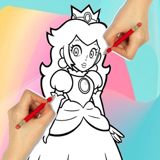 biểu tượng princess peach Coloring Book